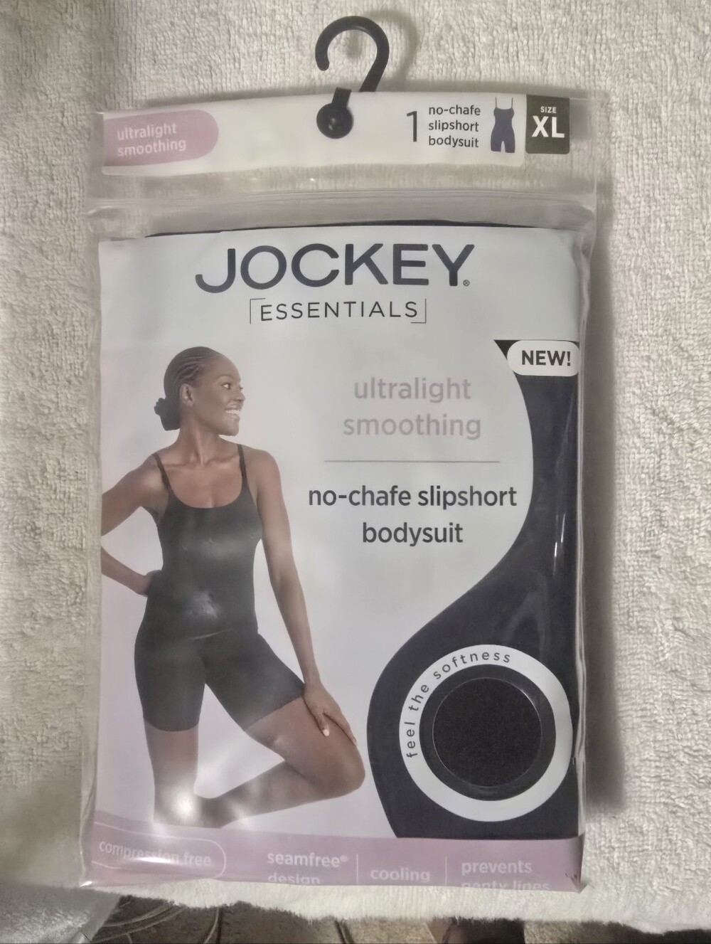 Jockey Black No-Chafe Slipshort Bodysuit - Ultralight Smoothing